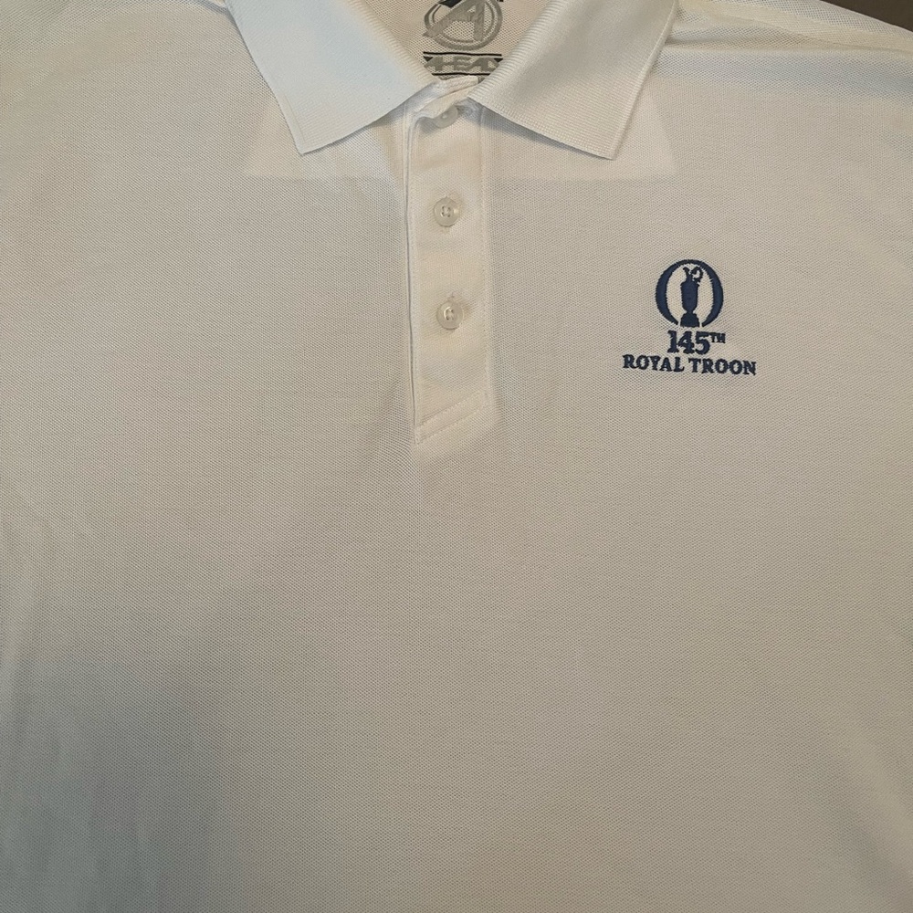 White Polo Shirt - 145th Royal Troôn Open